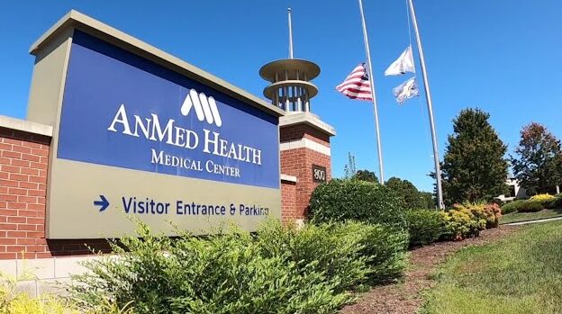A photo of the sign in front of AnMed Health in Anderson, South Carolina.